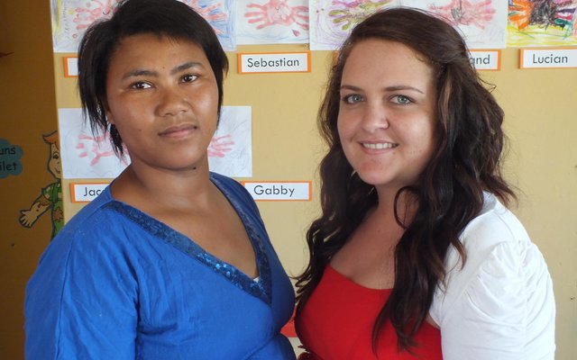 Die twee nuwe personeellede van De Kleine Gansies Kleuterskool, met vlnr Maria Haarhoff en Annecke Perkins